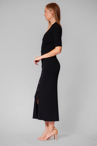 SWEATER SHORT SLV COLLARED MIDI LENGTH