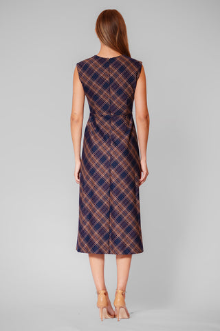 SLVLESS HIGH NECK MIDI DRESS