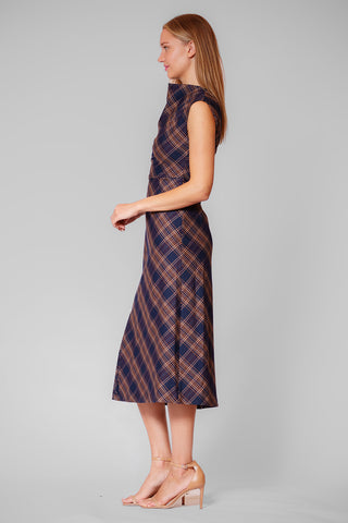 SLVLESS HIGH NECK MIDI DRESS