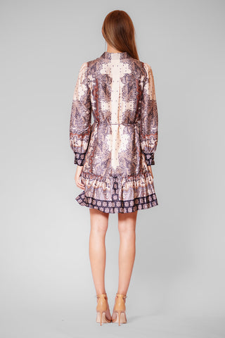 LONG SLEEVE COLLARED BUTTON UP SHIRT DRESS