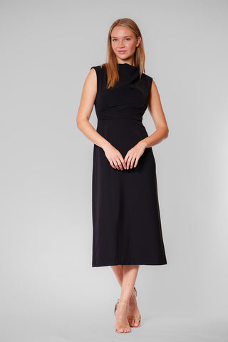 SLVLESS HIGH NECK MIDI DRESS