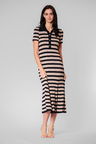 SWEATER MIDI DRESS SHORT SLV