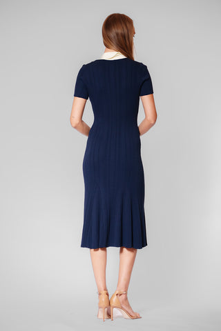 SWEATER MIDI DRESS SHORT SLV