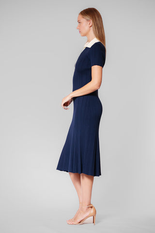 SWEATER MIDI DRESS SHORT SLV