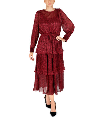 julia jordan red dress OFF THE SHOULDER BOAT NECK EVENING DRESS JULIA JORDAN