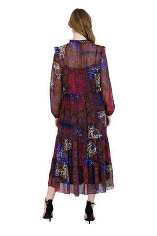 Ruffle Drawstring Midi Dress